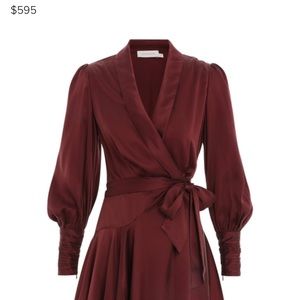 Zimmermann Silk Wrap Mini Dress NWT